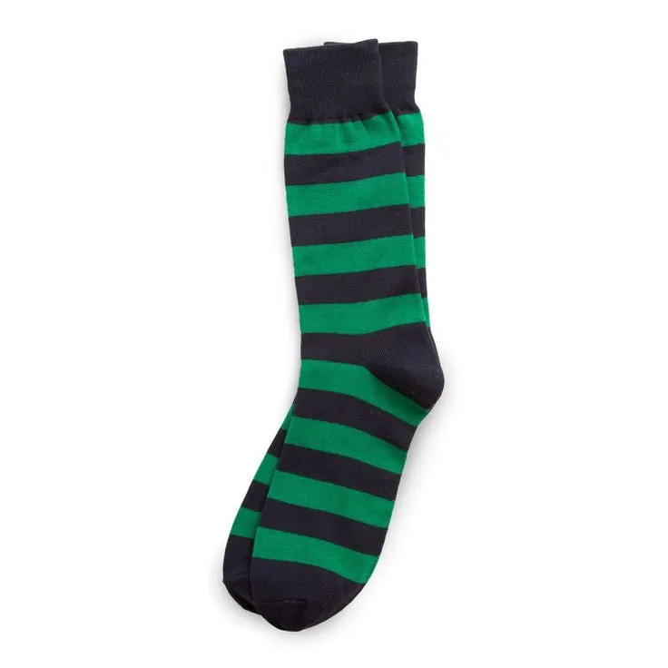 Richer Poorer - Walk On Navy & Green Socks