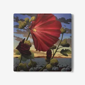 Sage Ocean Bloom Ceramic Coaster