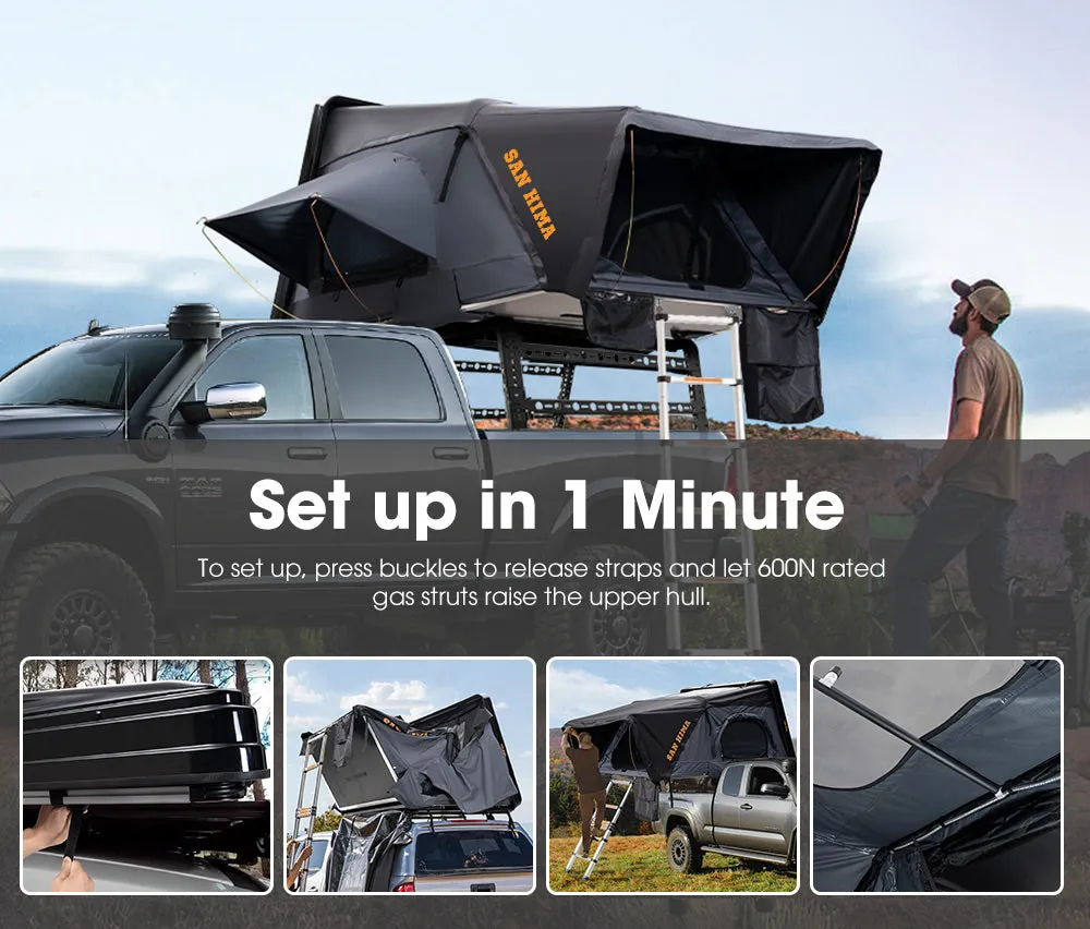 San Hima Jervis Gen 2 Roof Top Tent Hardshell Camping   Universal Ute Tub Rack