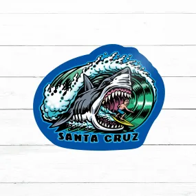 Shark Surf Sticker | Waterproof Vinyl | 3in
