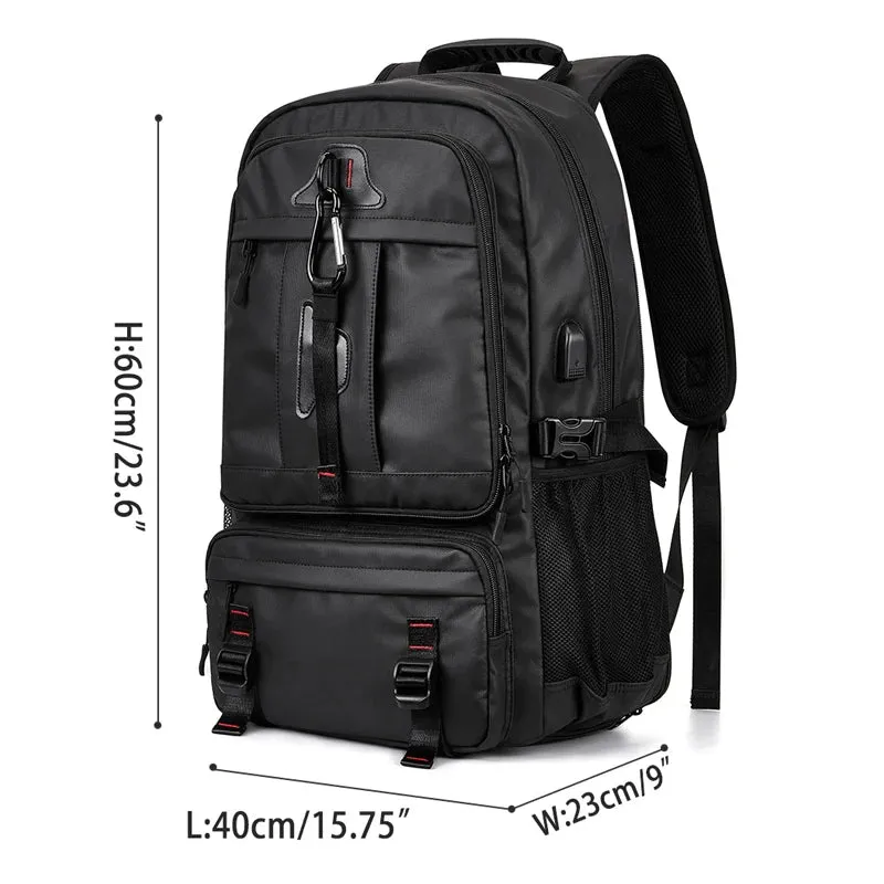 Sohiwoo Men's Backpack Large Capacity Business Travel Backpack School Backpack Laptop Bag Waterproof Expandable Backpacks Man Backpack