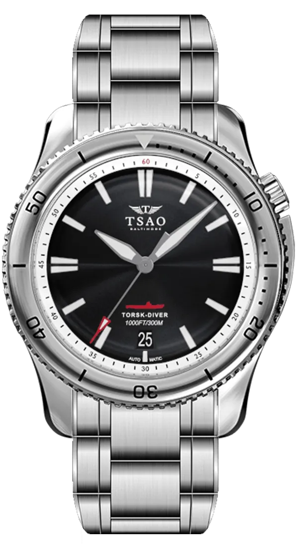 STEEL TORSK-DIVER - SUNRAY BLACK