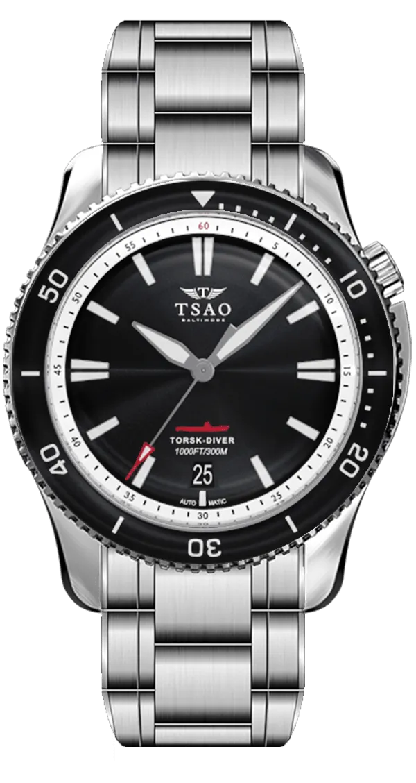 STEEL TORSK-DIVER - SUNRAY BLACK