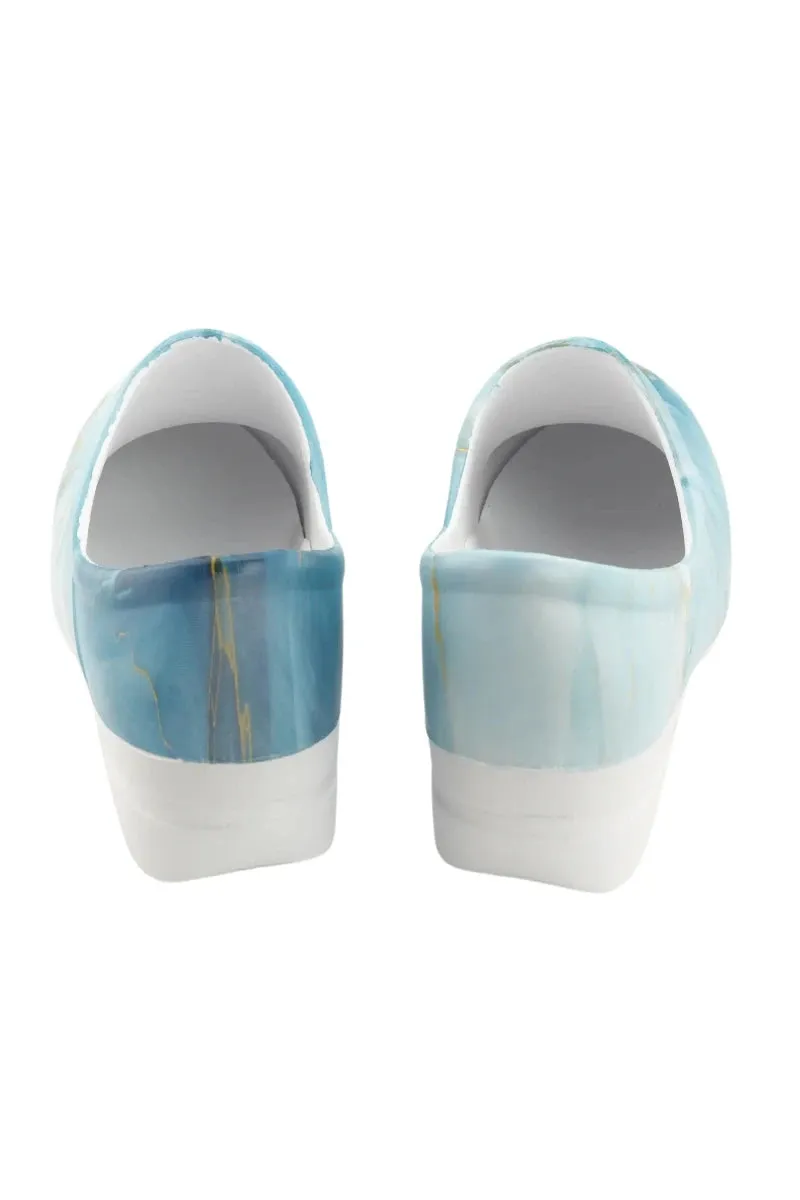 StepZ Women's Slip Resistant Nurse Clogs | Ocean Marble