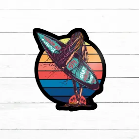 Surf Sticker | Waterproof Vinyl Decal | 3in
