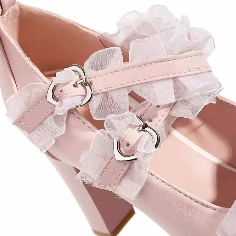Sweet Lace Bow Lolita Mary Janes Shoes
