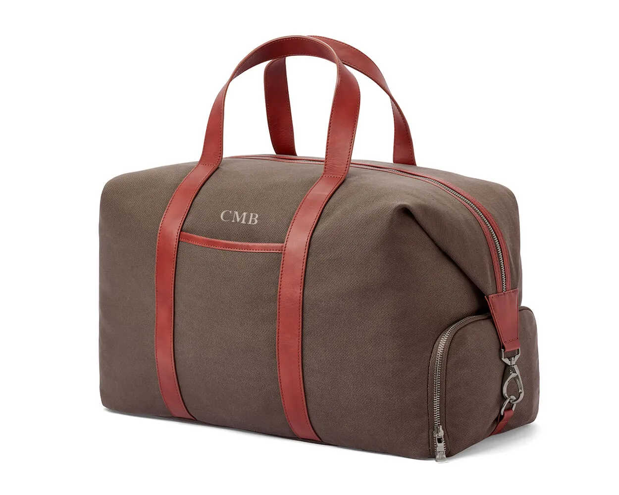 The Byers Duffel Bag Cotton Twill: Scotch Green - Rye Embroidery