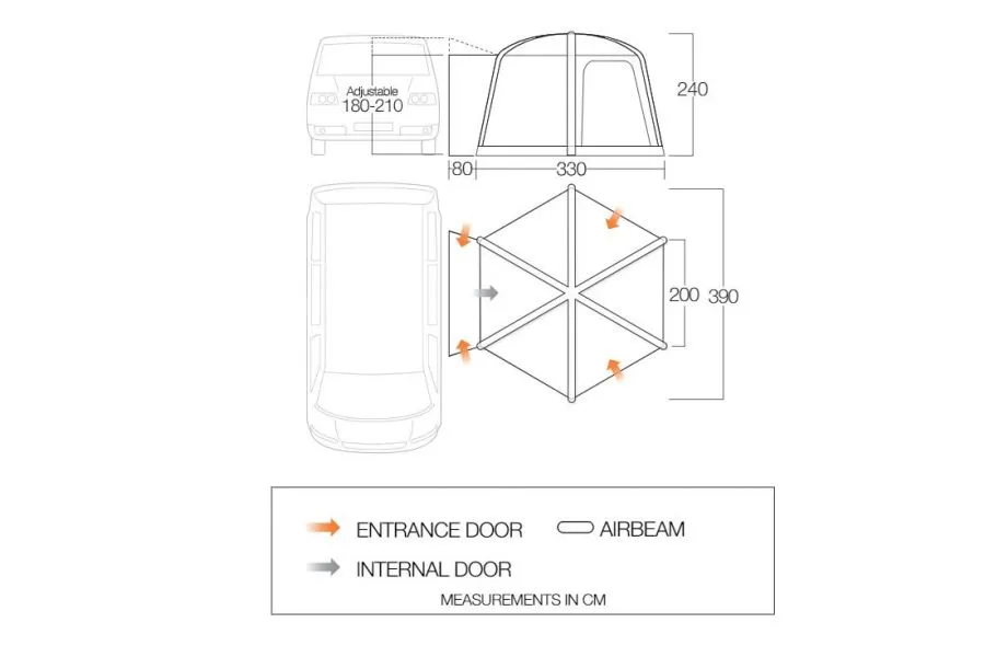 Vango HexAway Pro Air Low DriveAway Awning