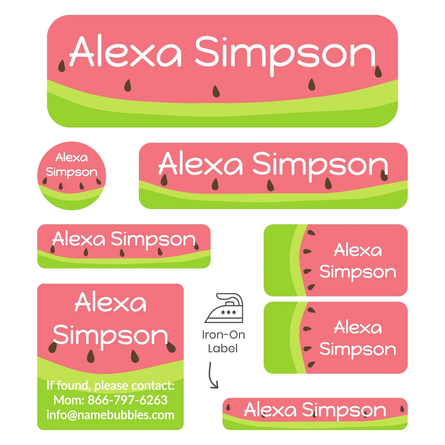 Watermelon Sleepaway Camp Labels Pack