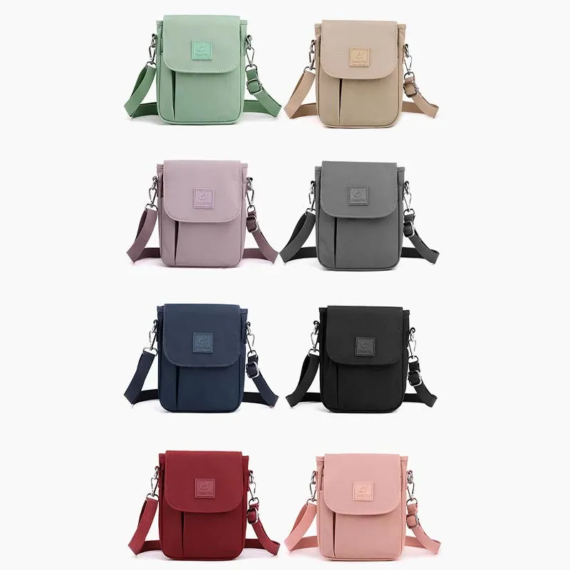 Waterproof Nylon Crossbody Bags Phone Bags with Adjustable Straps