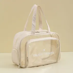 Waterproof Swimming Beach Bag Toiletries and Cosmetics Bag, Color: Beige with Shoe Warehouses