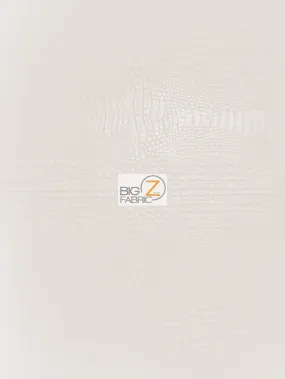 White Crocodile Marine Vinyl Fabric / Sold By The Yard