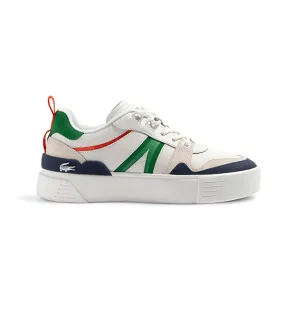 Women’s L002 Leather and Mesh Trainers White/Green