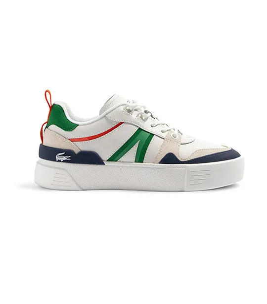 Women’s L002 Leather and Mesh Trainers White/Green