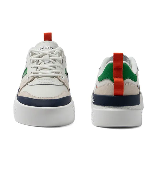 Women’s L002 Leather and Mesh Trainers White/Green