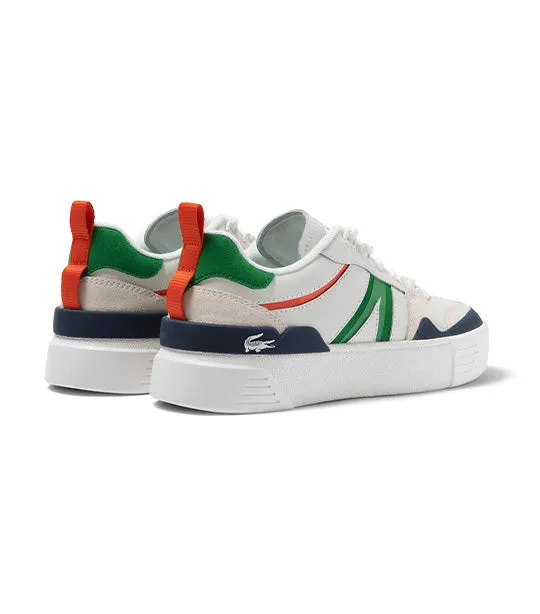 Women’s L002 Leather and Mesh Trainers White/Green