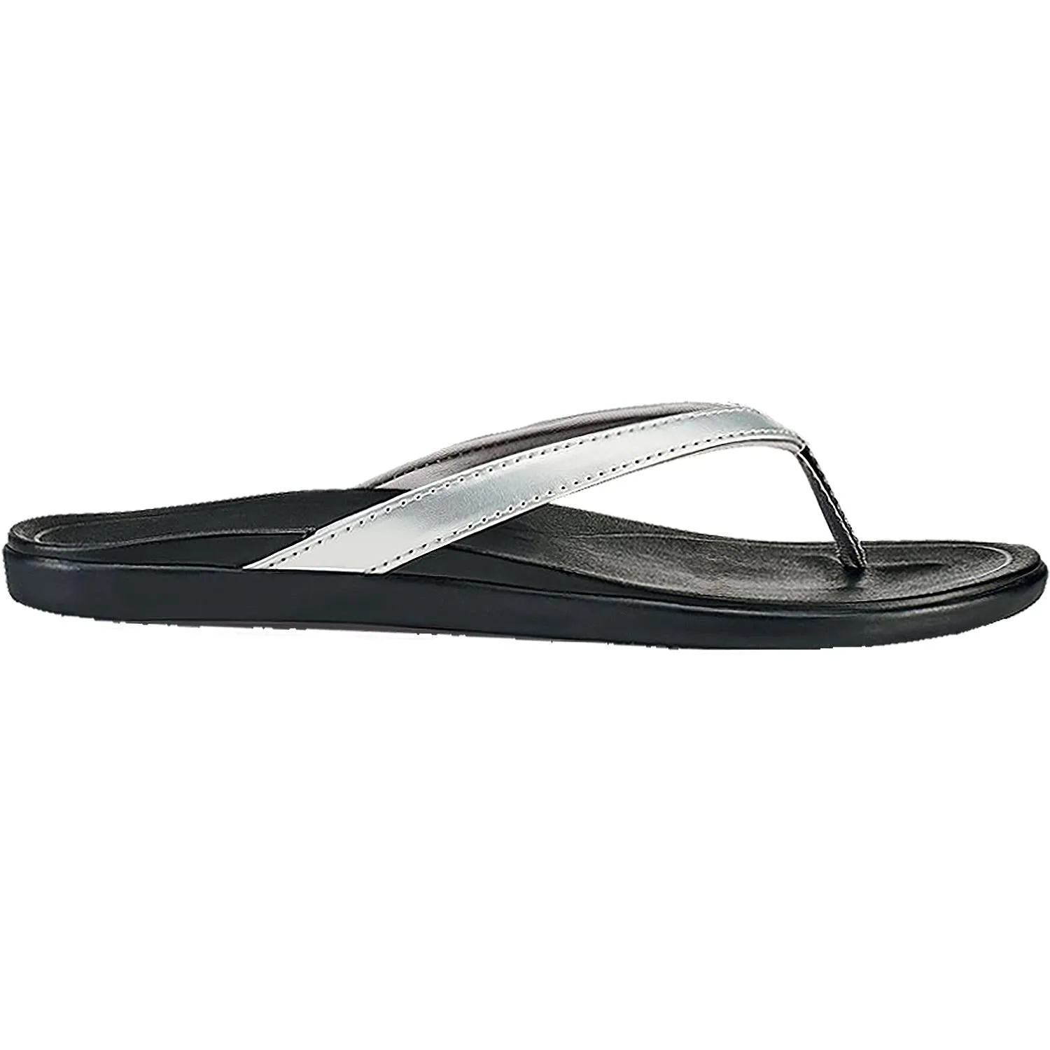 Women's OluKai Ho'opio Silver/Black Synthetic