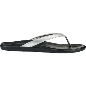 Women's OluKai Ho'opio Silver/Black Synthetic