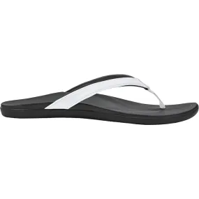 Women's OluKai Ho'opio White/Onyx Synthetic