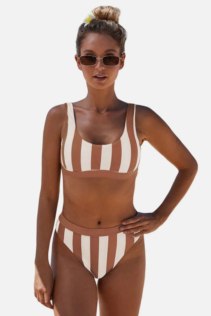 Yocwear Sexy Striped High Waist Bikini